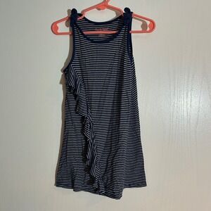 Cat & Jack Girls Blue‎ Striped Sleeveless Dress with Ruffle Detail Size 3T